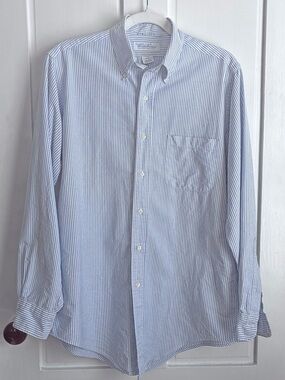 Made in USA Original Brooks Brothers Blue Stripe Button-Down Shirt - Men